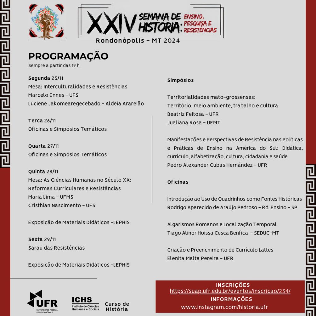 Programação do evento